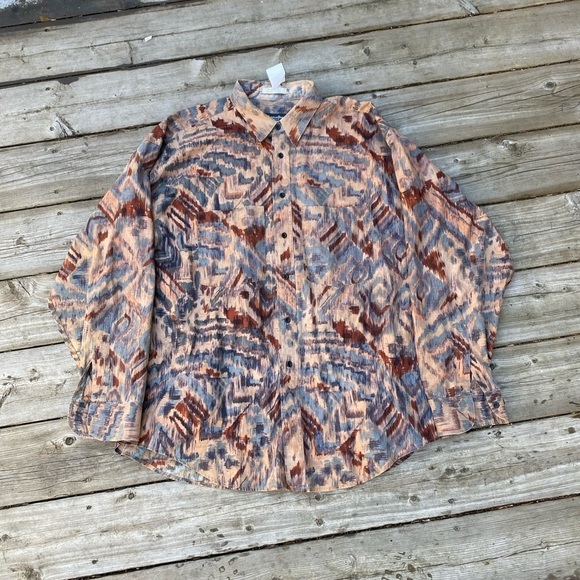 Vintage 1995 Christian Dior Abstract Button Up Shirt XL - Picture 13 of 15